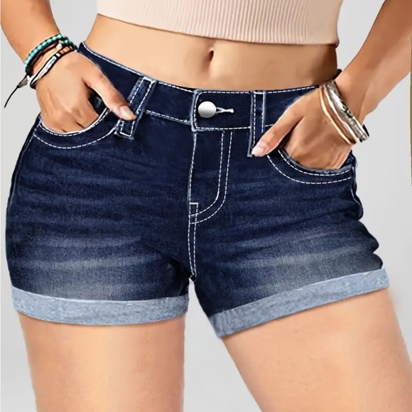 NWT Stretch Jean Shorts 28W - Picture 5 of 5